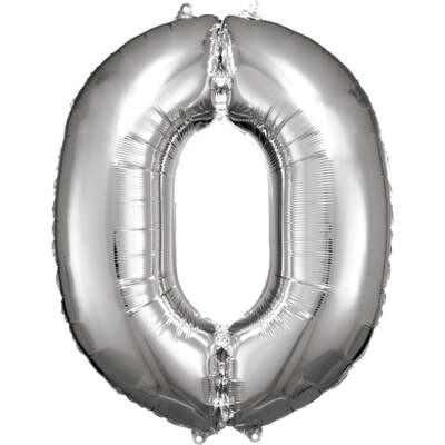 Balloon Silver - Number 0