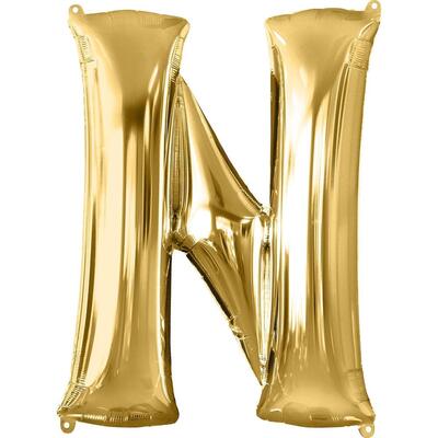 Balloon - Gold - Letter N