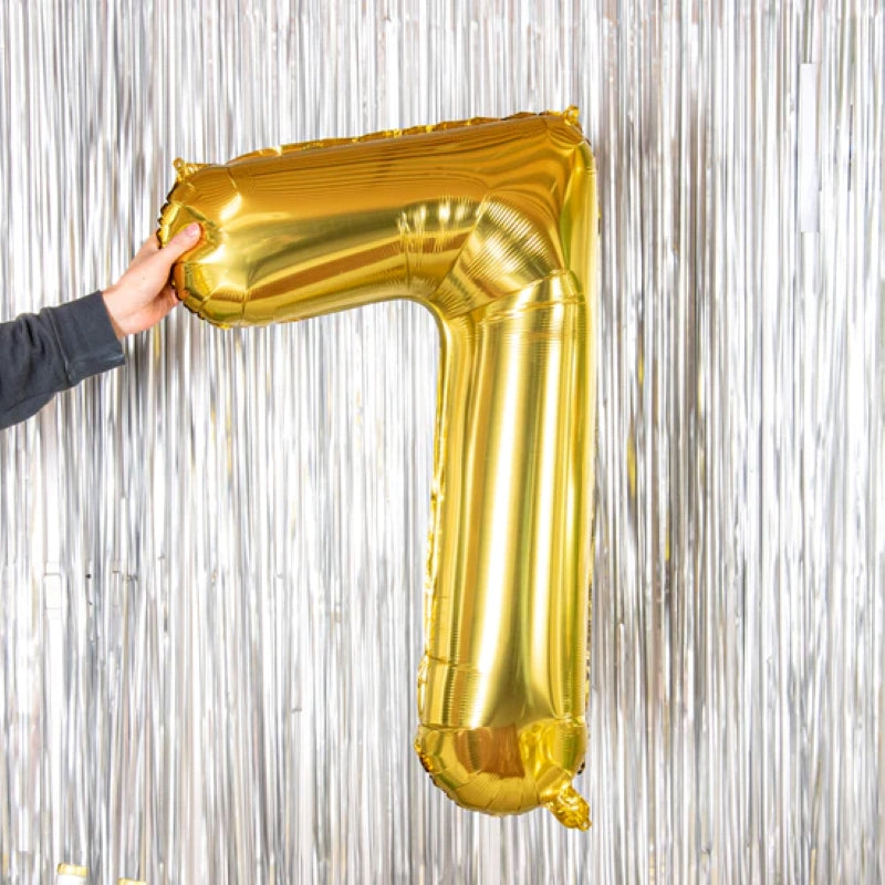Helium Balloon - Gold - Number 7