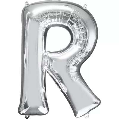 Balloon Silver - Letter R