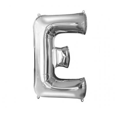 Balloon Silver White - Letter E