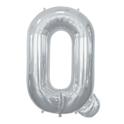 Balloon Silver White - Letter Q