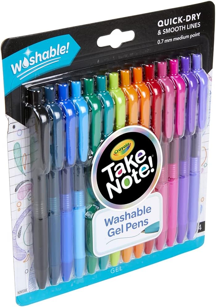 Crayola Take Note! Washable Gel Pens - 14 Ct