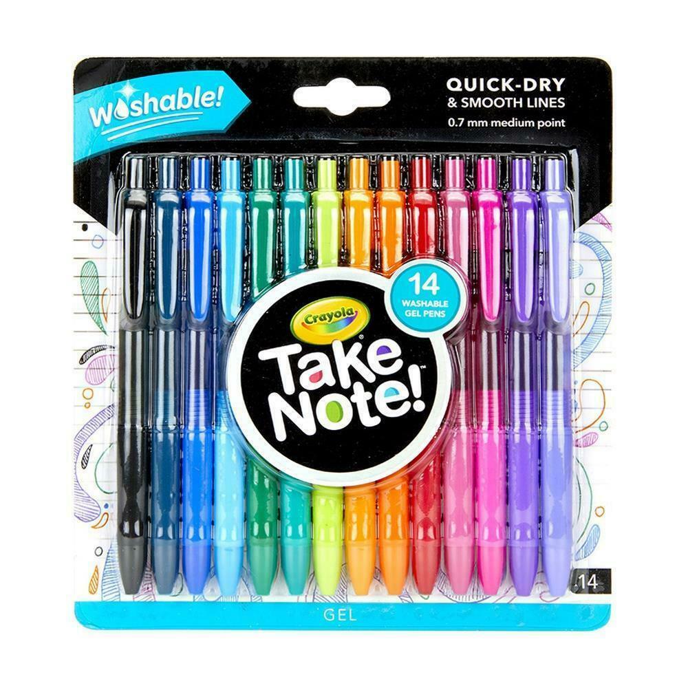Crayola Take Note! Washable Gel Pens - 14 Ct