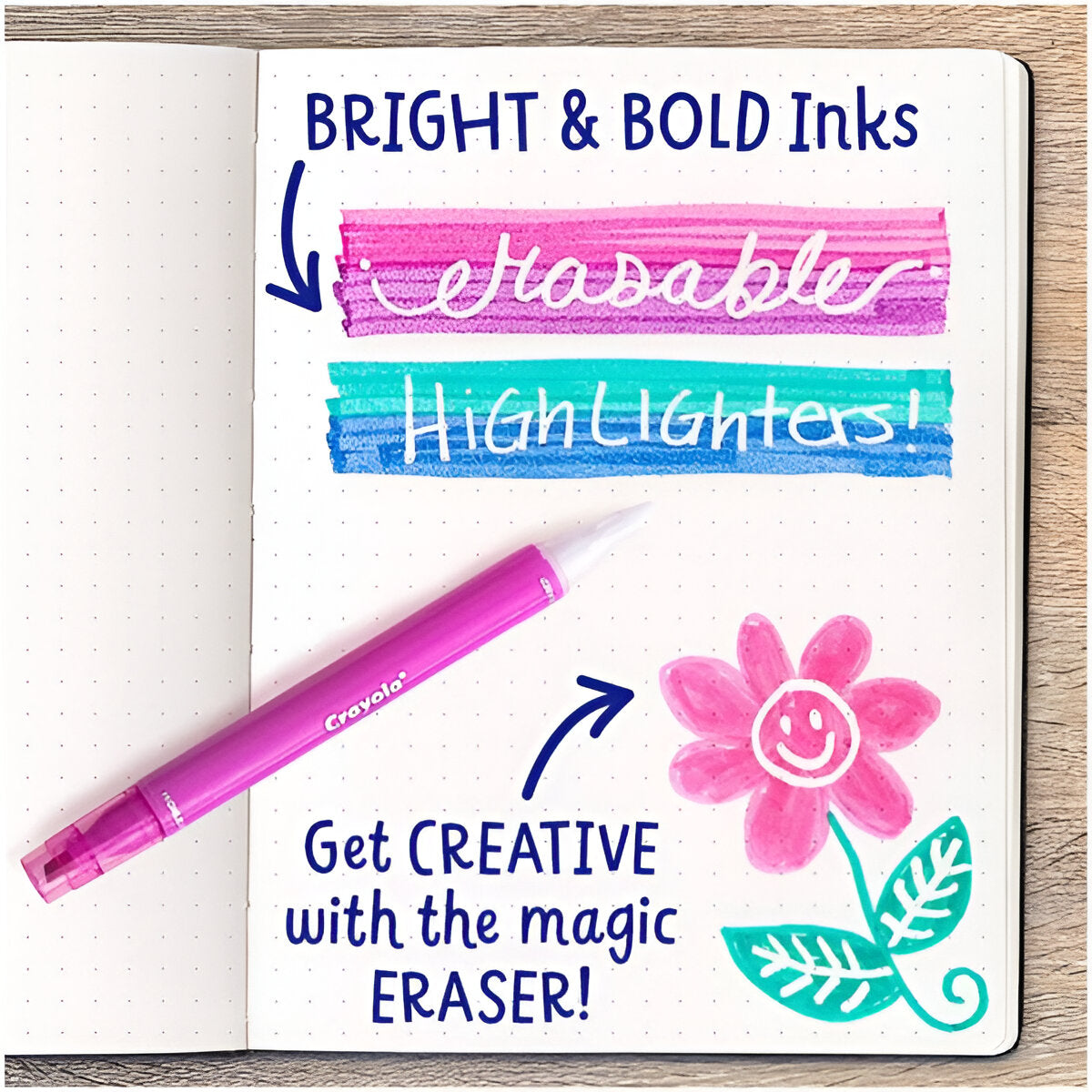 Crayola -Take Note Erasable Highlighters - 6 Ct