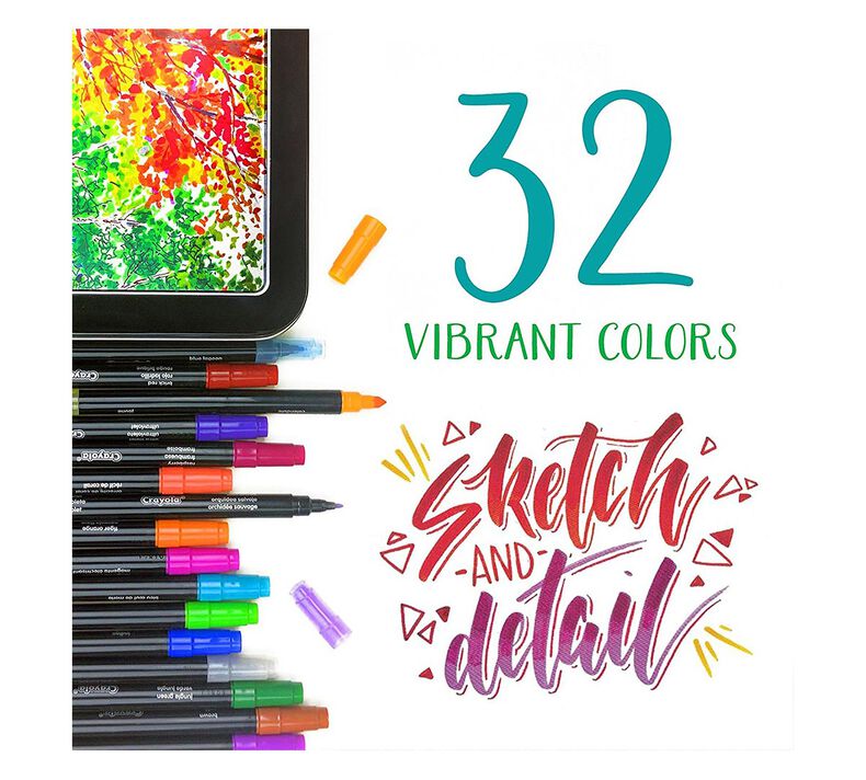 Crayola - Sketch And Detail Dual Ended Markers -16 Markers