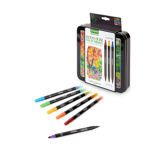 Crayola - Sketch And Detail Dual Ended Markers -16 Markers