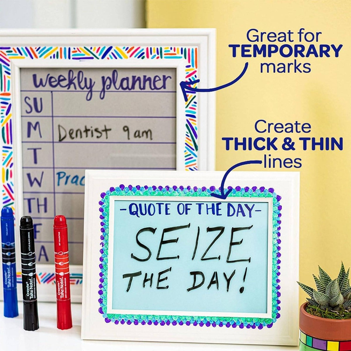 Crayola - Take Note! Broad Line Dry-Erase Markers - 12 Ct