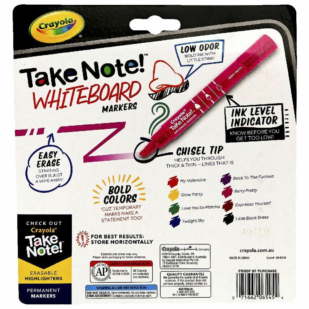 Crayola - Take Note! Broad Line Dry-Erase Markers - 12 Ct