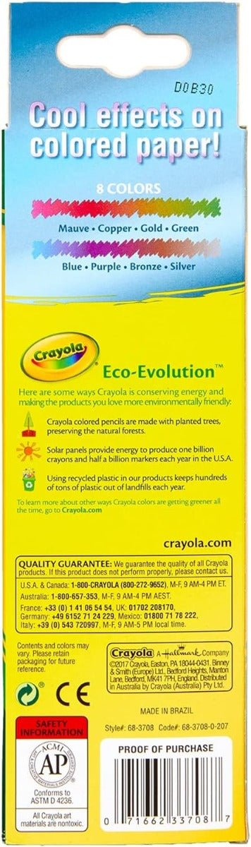 Crayola - Metallic Colored Pencils - 8 Pieces