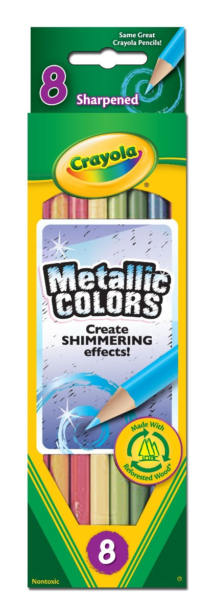 Crayola - Metallic Colored Pencils - 8 Pieces