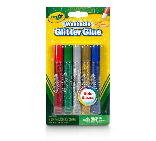 Crayola 5 Ct. Washable Glitter Glue Blazes