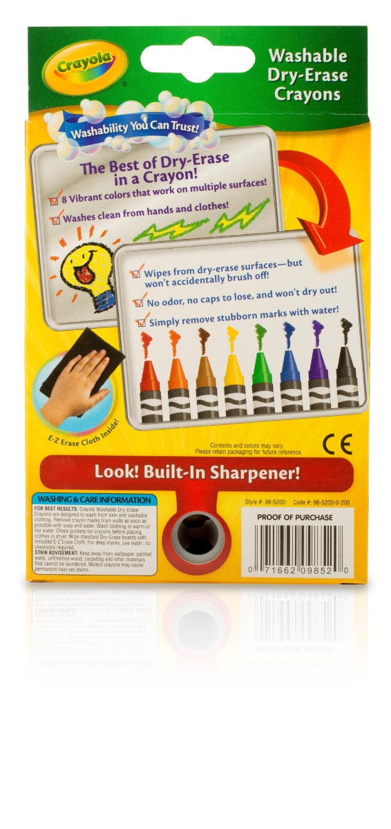 Crayola - 8 Dry Erase Crayons