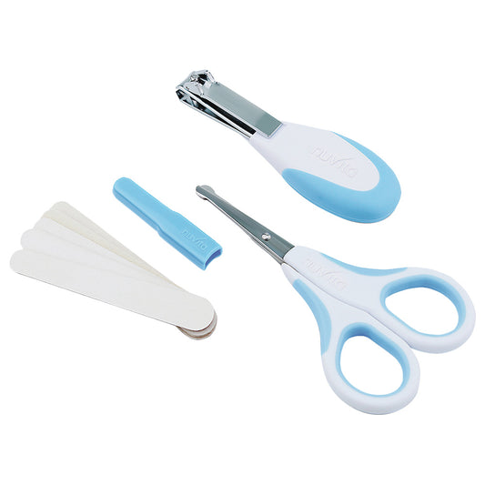 Nuvita Small Scissors With Rounded Tips Nail Clippers And Nail Files Cool Blue