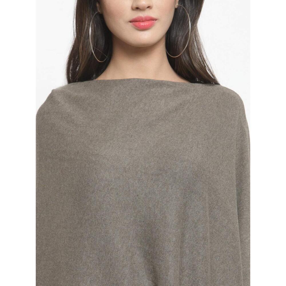 Knitted Fashion-Maternity Poncho Rosette Grey