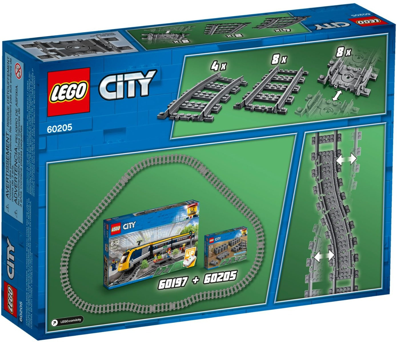 Lego City Trains Tracks - 20 Pcs - Model 60205