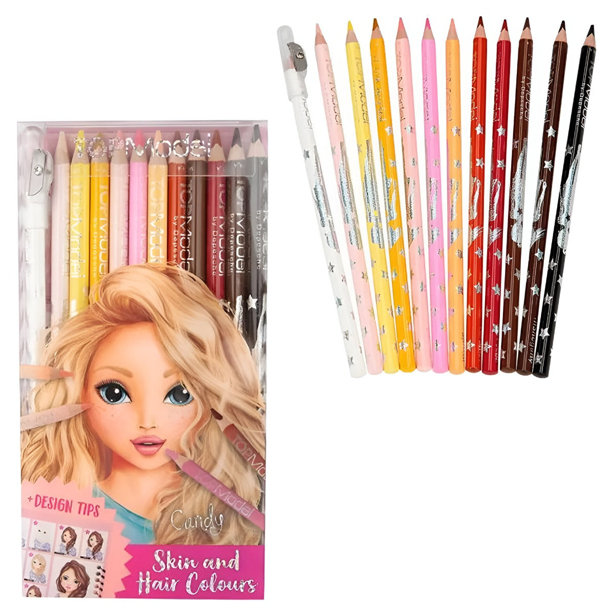 Top Model  - Coloured Pencil Set, Skin and Hair Colours