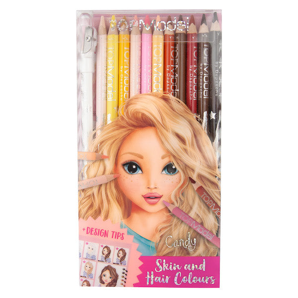 Top Model  - Coloured Pencil Set, Skin and Hair Colours