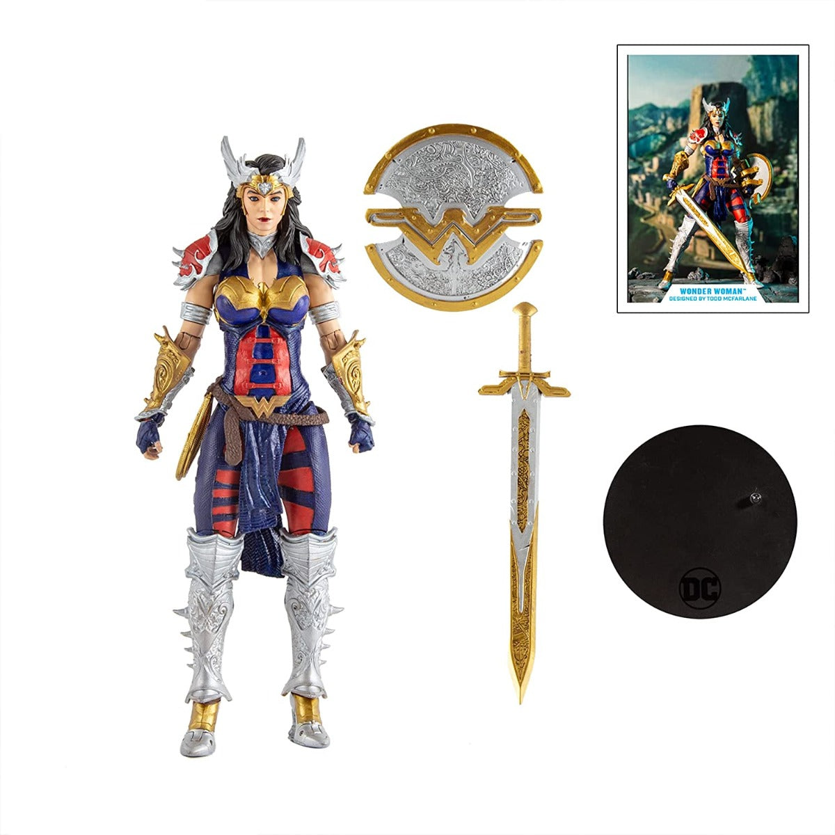 Dc Multiverse 7In Wonder Woman Designed By Todd Mcfarlane