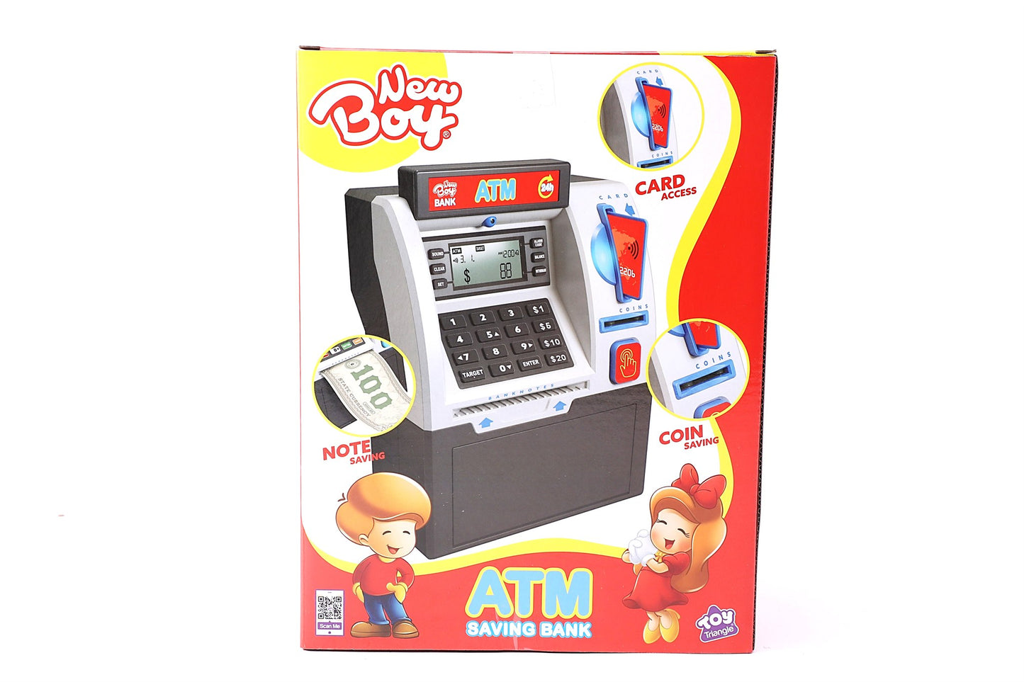 ماكينة ATM توفير للأطفال – ادّخر بمتعة وأضواء – وردي