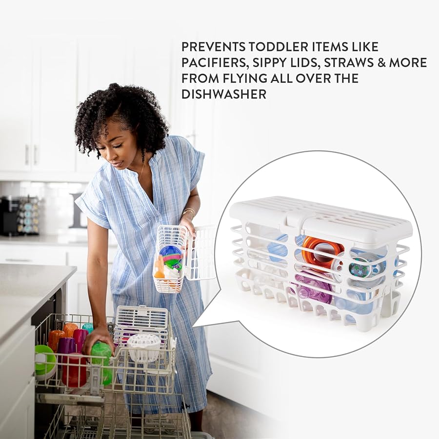 Infant And Toddler Dishwasherbasket Combo White