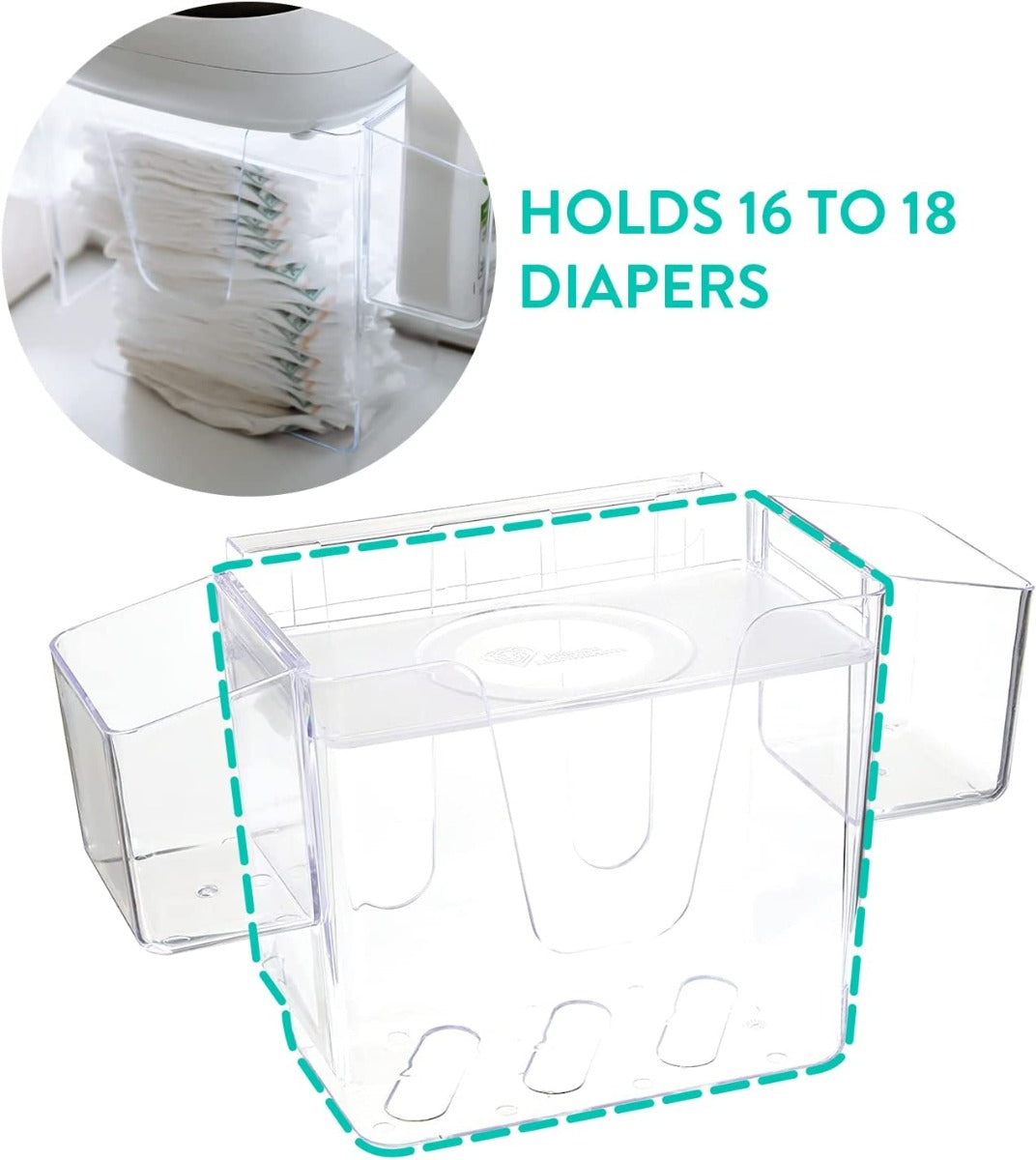 Prince Lionheart - Diaper-Nappy Depot White - Transparent New