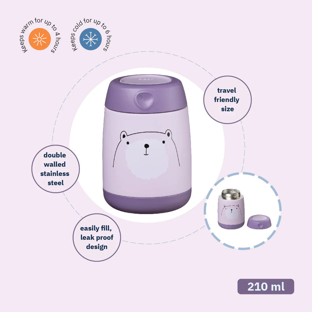Insulated Mini Food Jar - Purple