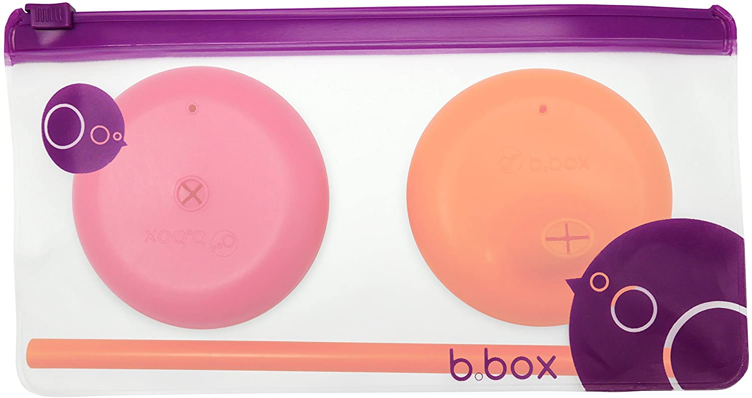 B.Box - Universal Silicone Lid Travel Pack Strawberry Shake
