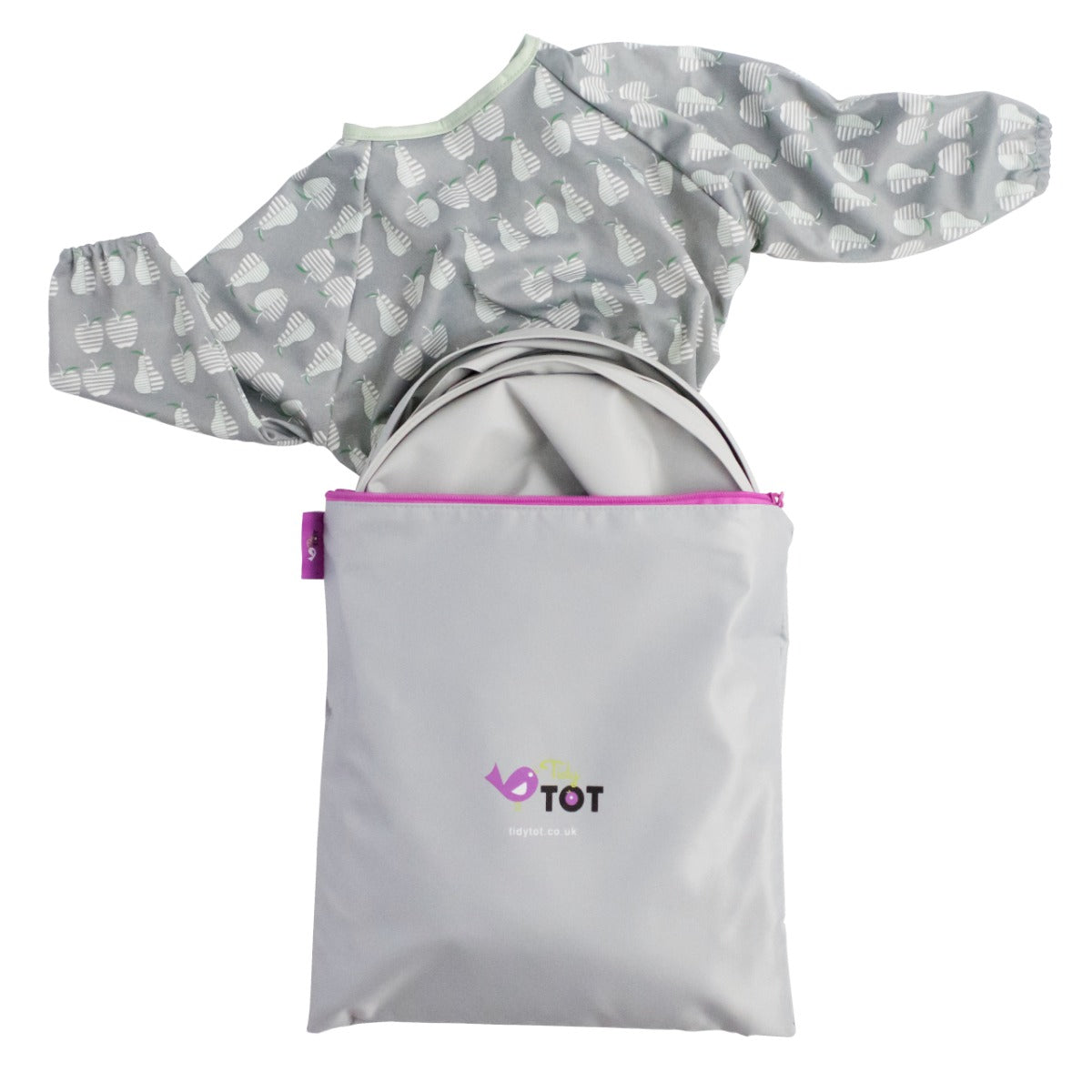 Bib & Tray Set Dove Grey