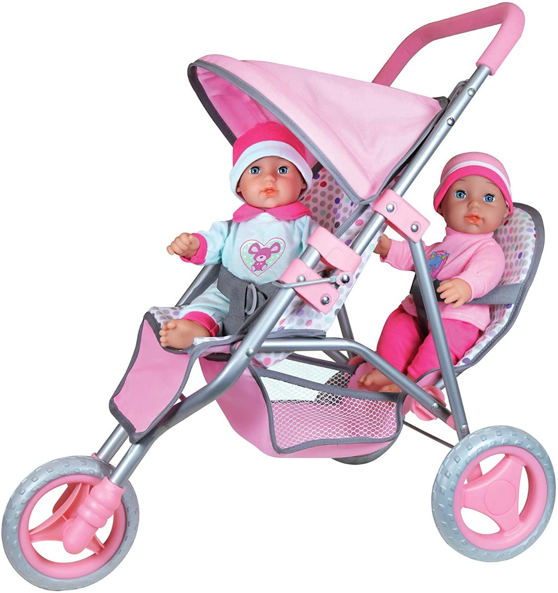 Lissi - Twin Jogger With 2 Baby Dolls