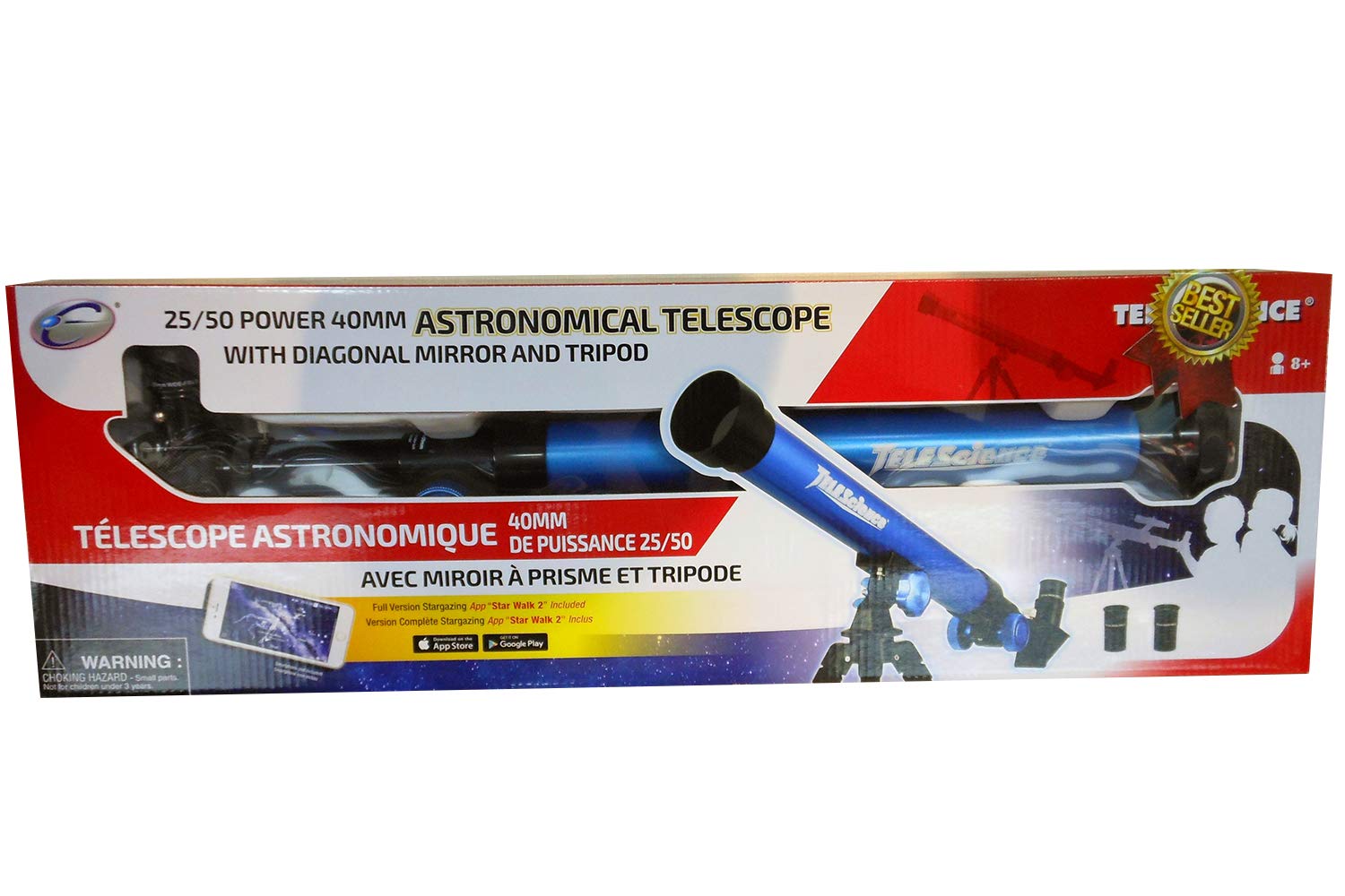 Eastcolight - Astronomical Telescope, Tripod 2550 Power, 40 Mm