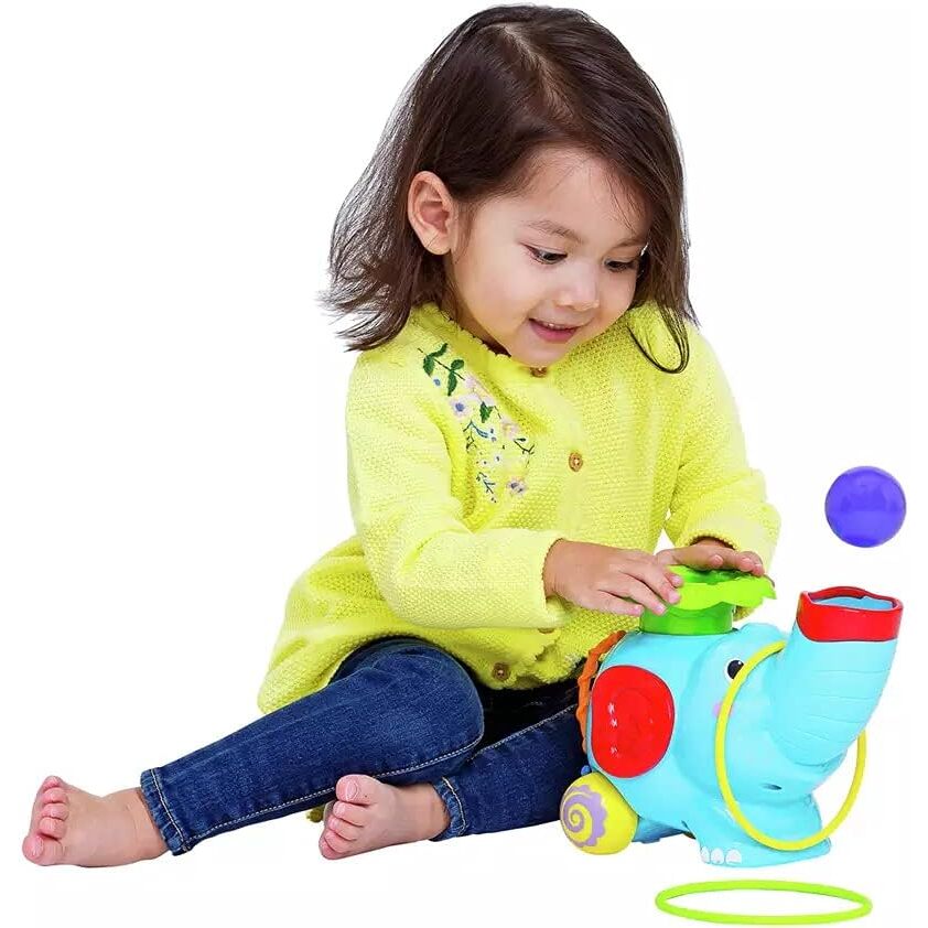 Playgo - Pop N Hoop Roller Elephant Battery Operated