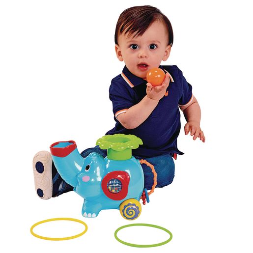 Playgo - Pop N Hoop Roller Elephant Battery Operated