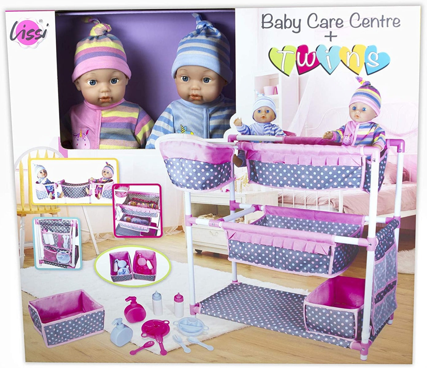 Doll Twin Baby Doll With Baby Care Centre - 30 Inch
