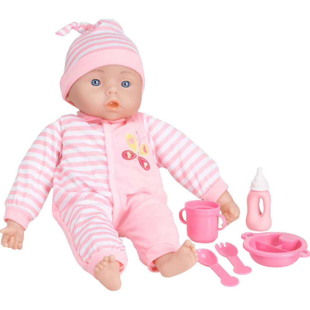 Doll Talking Baby With Feeding Accessories - 18 Inch