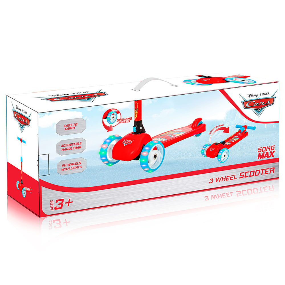 Spartan - Disney Cars 3-Wheel Light Up Scooter