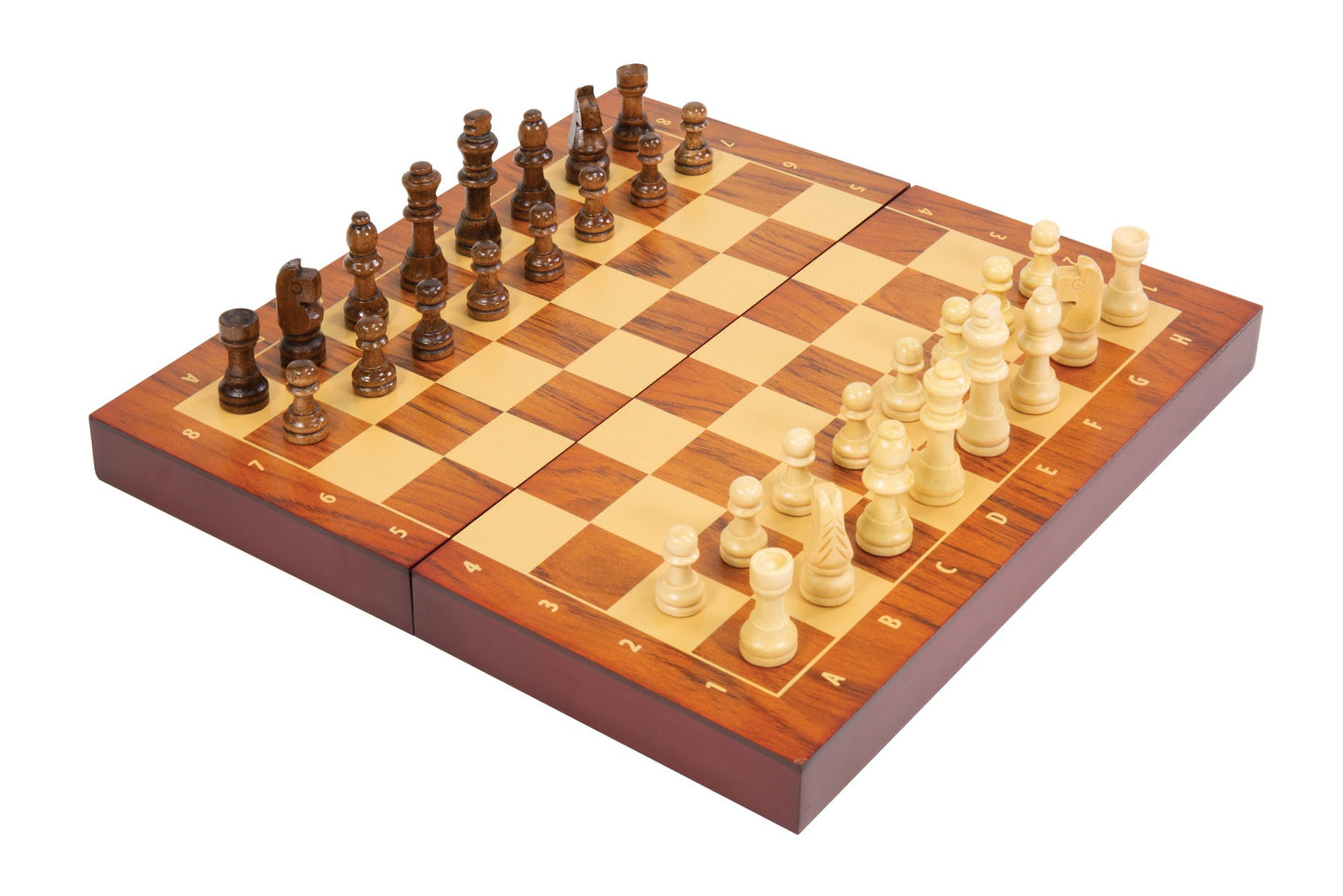 Merchant Ambassador Folding Wood Chess Set