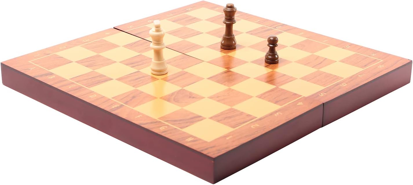 Merchant Ambassador Folding Wood Chess Set