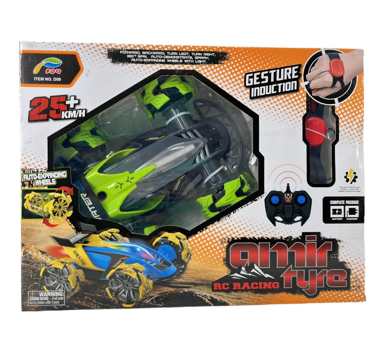 Amir Auto Expanding Wheel Racing Car - Green