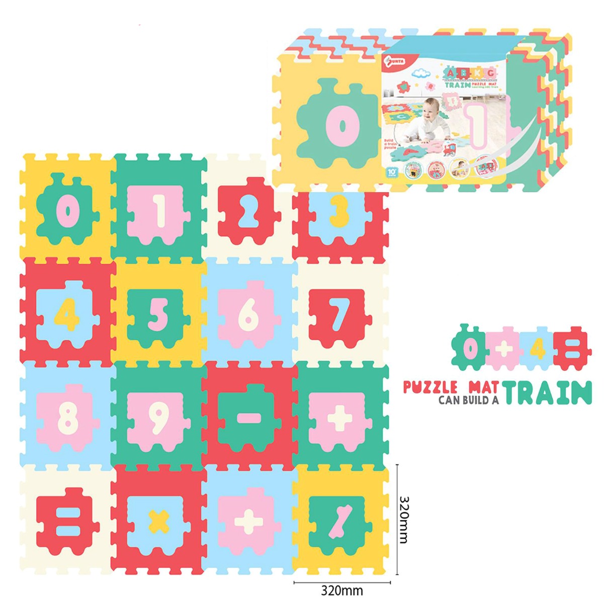 Sunta 16Pcs Number Train Puzzle
