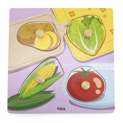 Viga - Wooden Knob Puzzle Vegetable