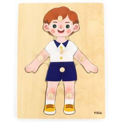 Viga - Body Parts Boy Puzzle