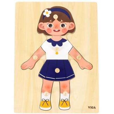 Viga - Body Parts Girl Puzzle