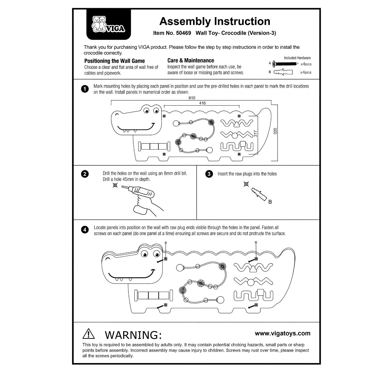Viga Wall Toy Crocodile