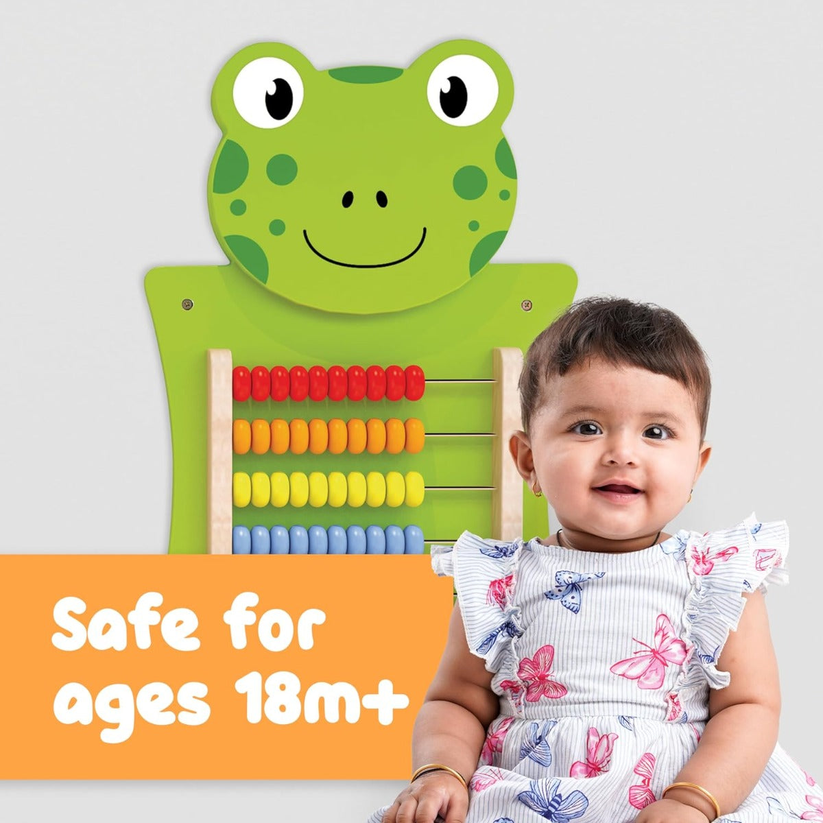 Viga - Wall Toy, Frog Abacus