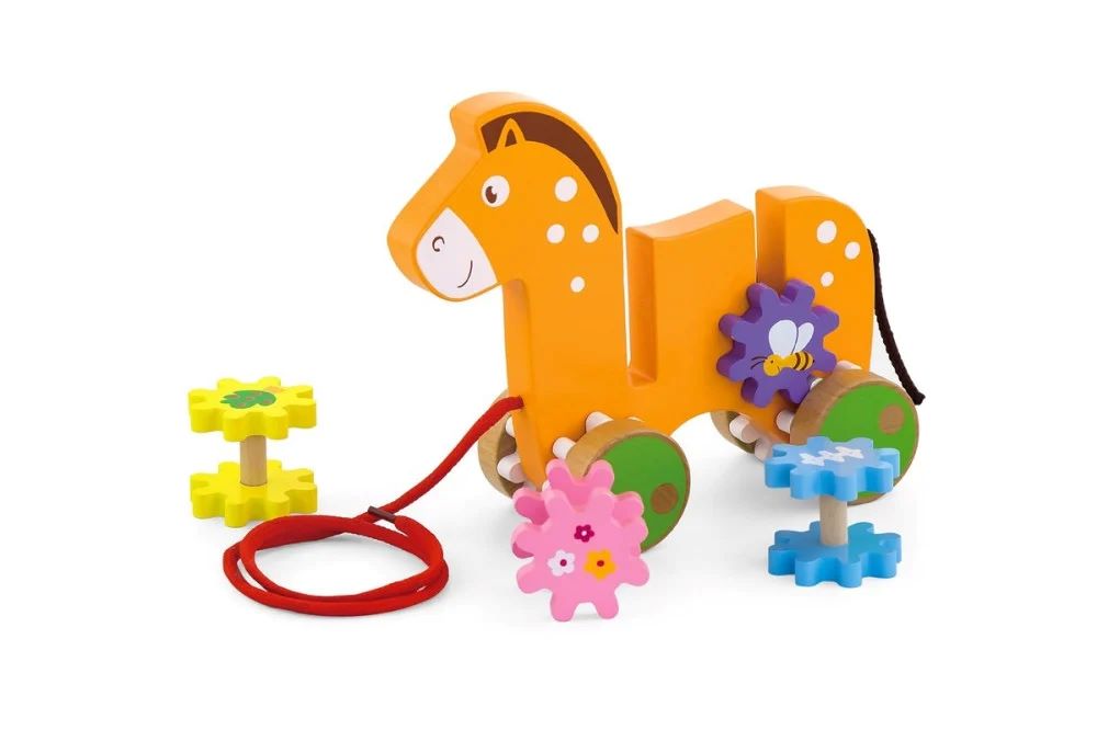 Viga - Pull Along Horse with Gears