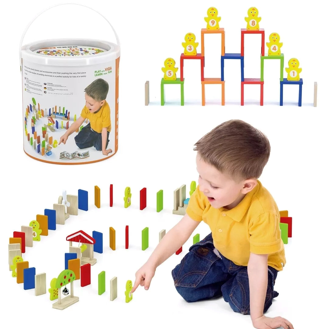 Viga - Domino Run Set, 116 Pieces