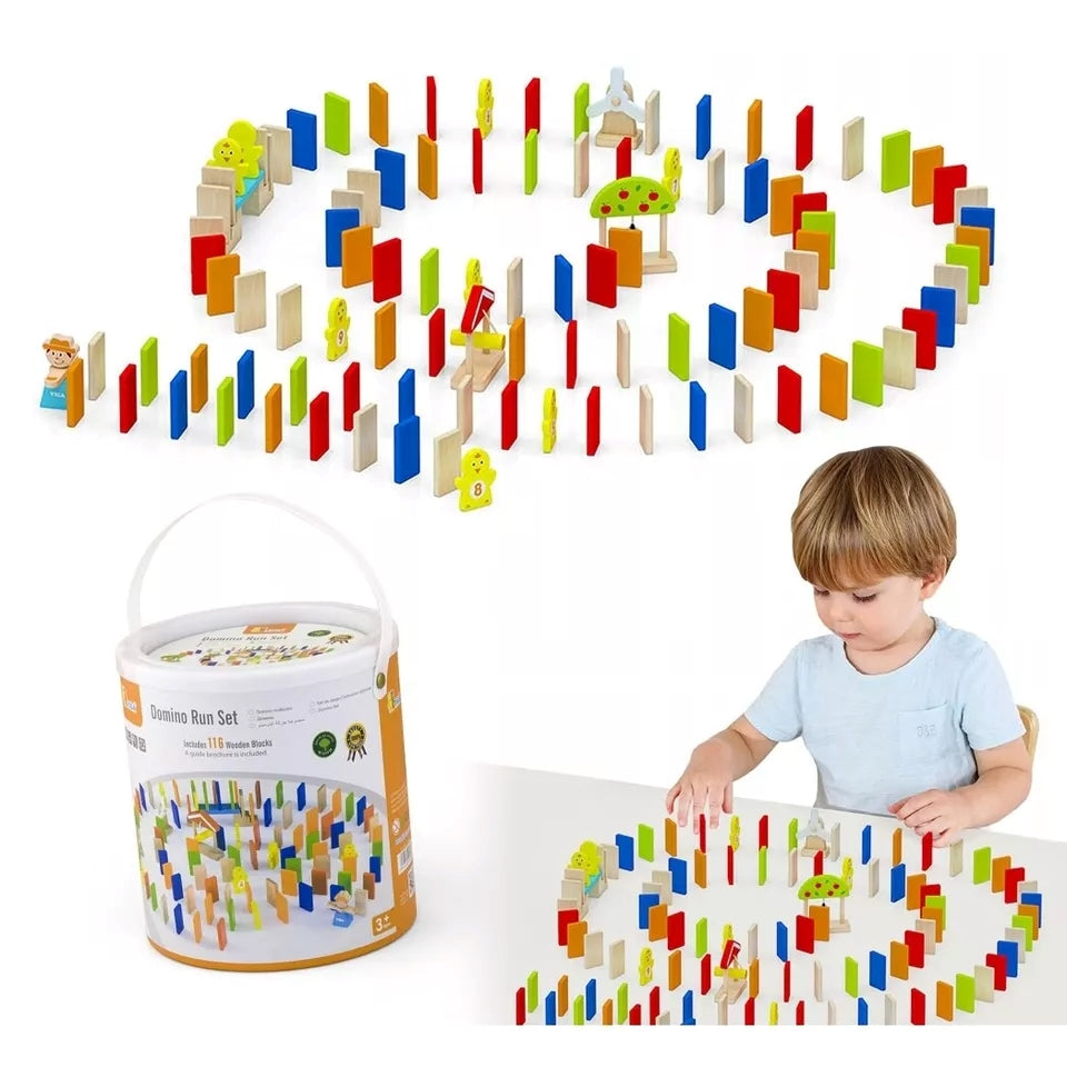 Viga - Domino Run Set, 116 Pieces