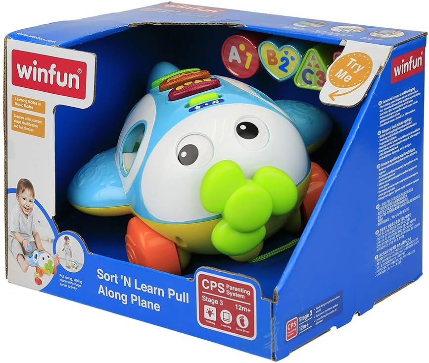 Winfun Sort N Learn Pull Along Plane