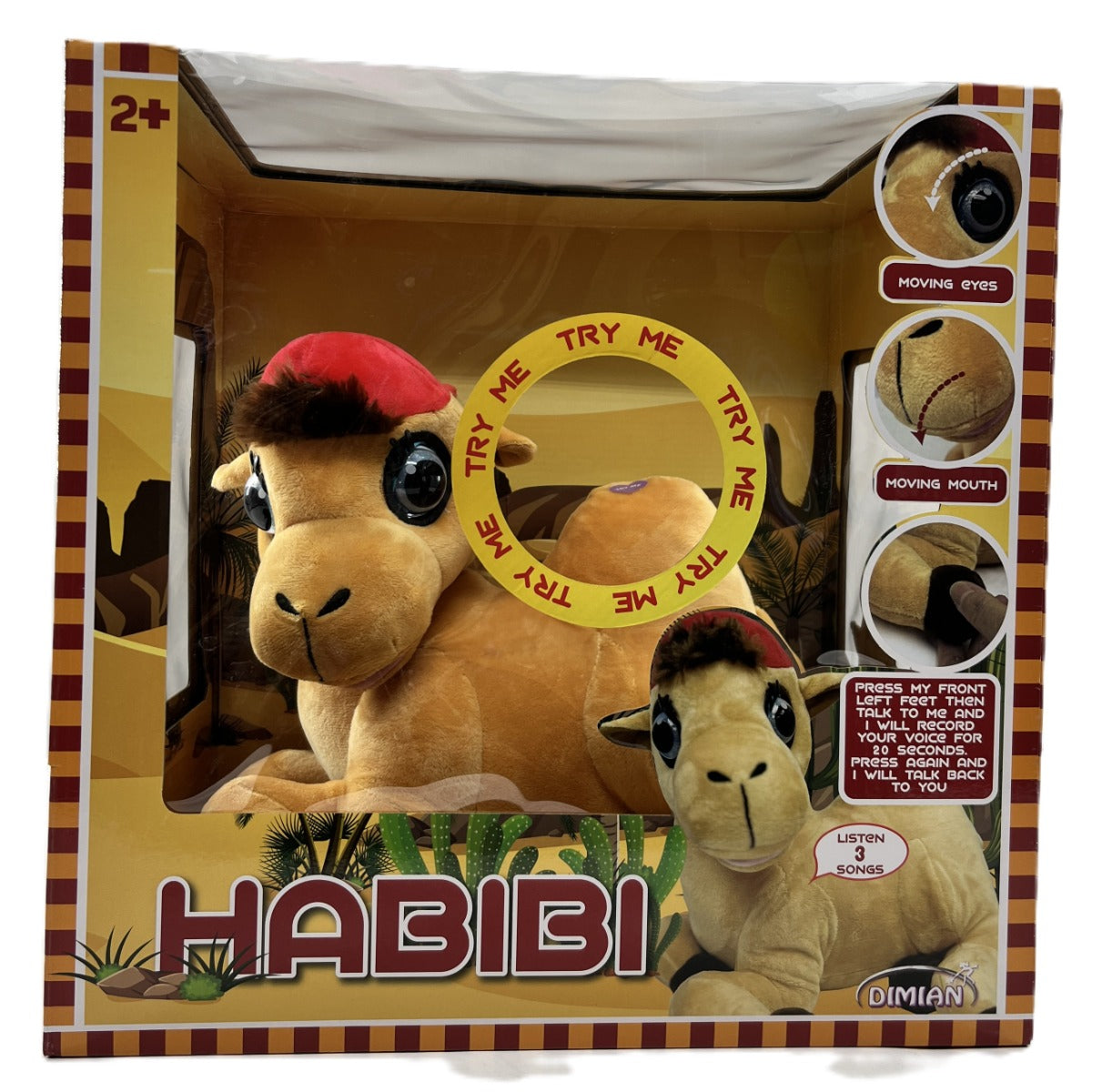 Dimian Doll - Bambolina Talking Plush Camel Arabic Version-Habibi